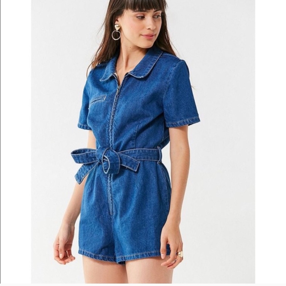 Urban Outfitters Hello Sunshine Denim Romper